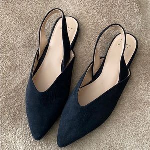 “A New Day” -Target, black mules with heel strap